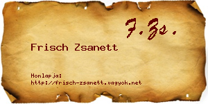Frisch Zsanett névjegykártya