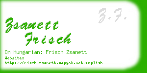 zsanett frisch business card